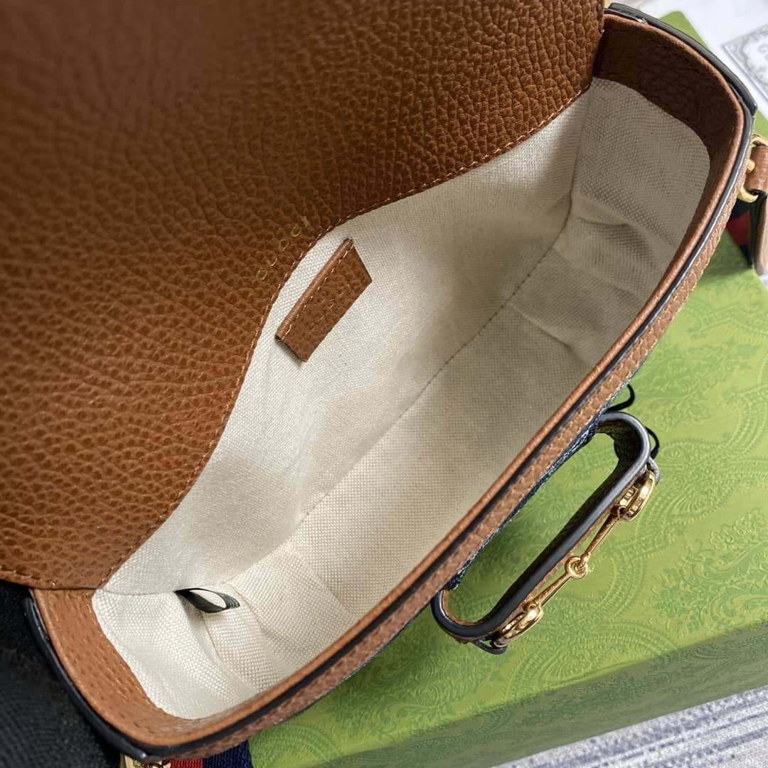 Gvc*1 1955 Horsebit Svp*me GG Canvas Mini Shoulder Bag Replica 658574
