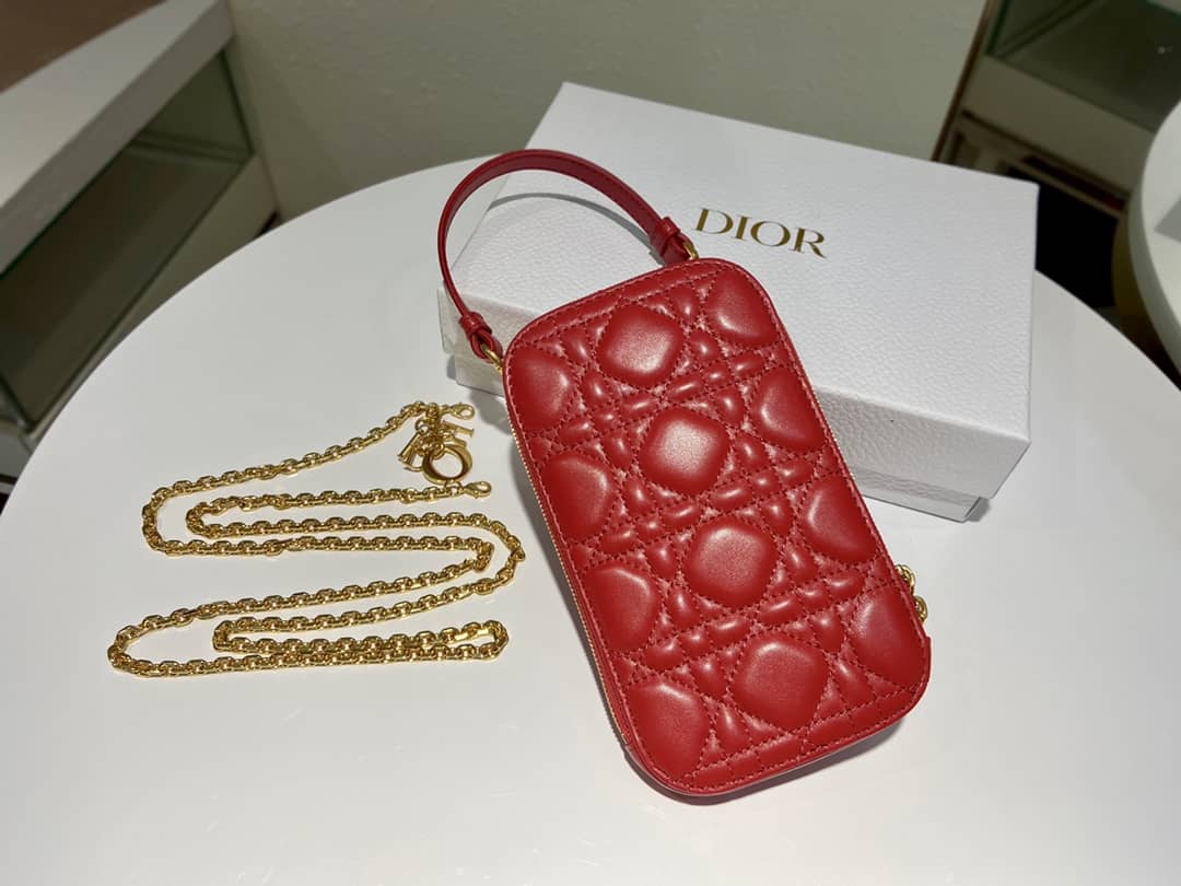 Lady D10r Dupe Lambskin 18CM Phone Holder