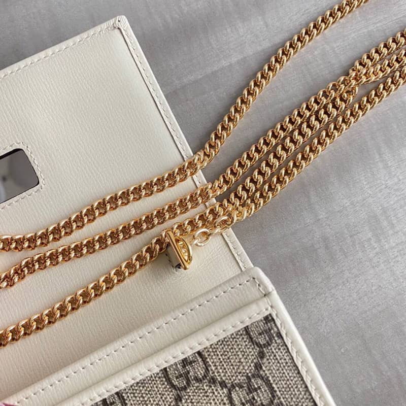 Gvc*1 Horsebit 1955 Zip Around Wallet With Chain Replica White 621888