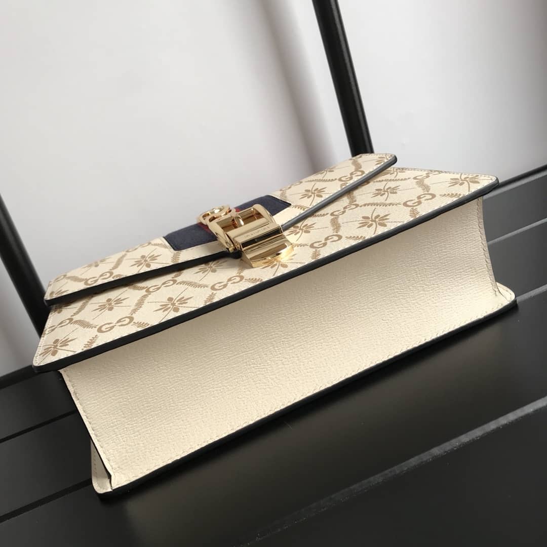 Gvc*1 Sylvie Small Leather Shoulder Bag Replica Beige 524405