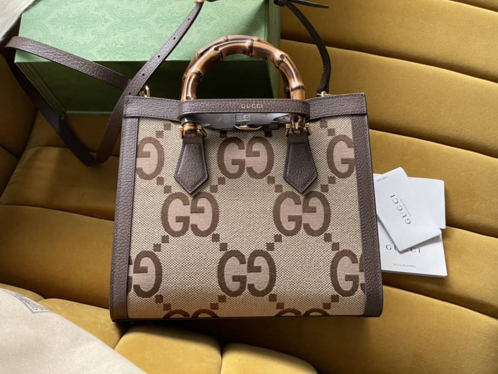 Gvc*1 Diana Jumbo GG Small Brown 660195 Replica Tote Bag
