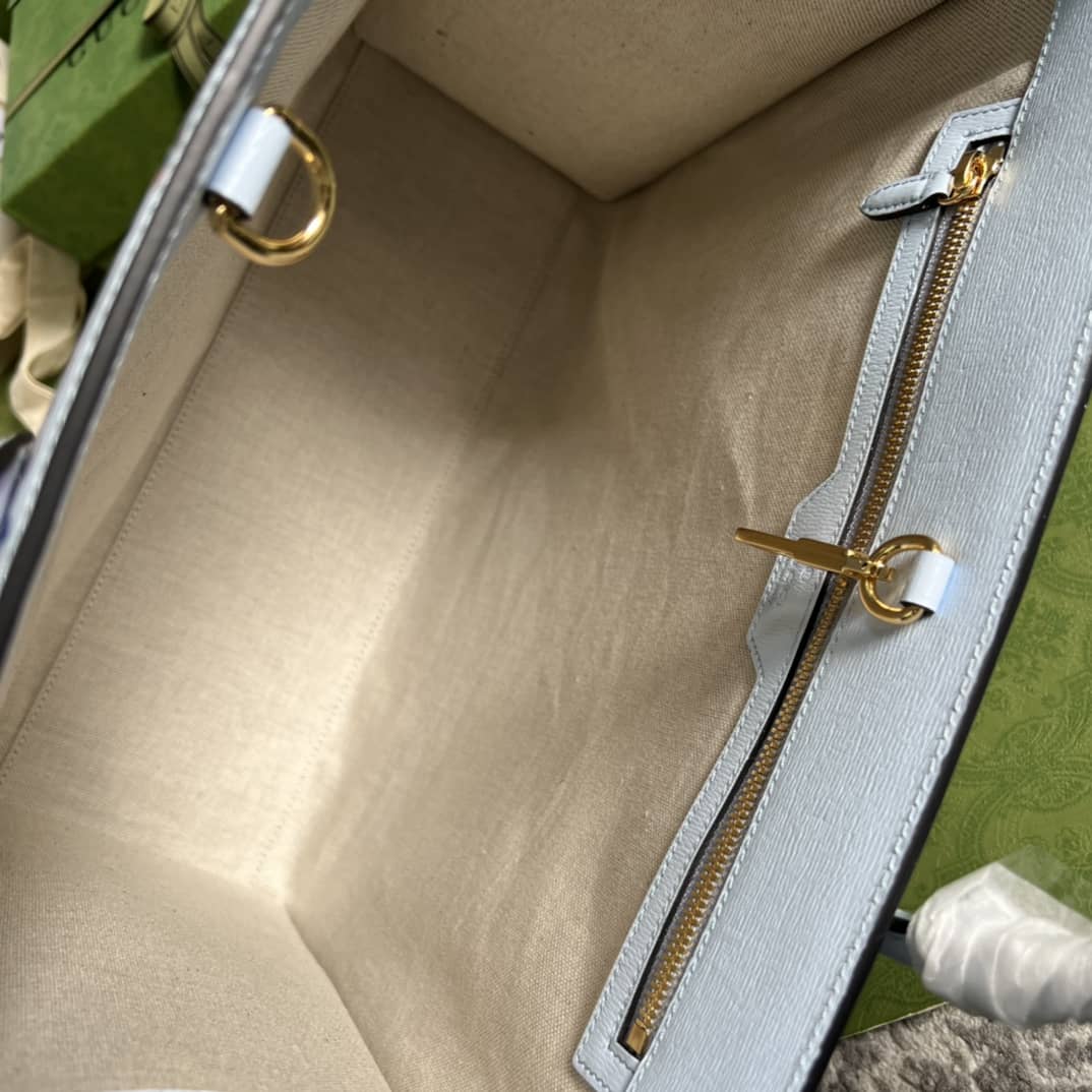 Gvc*1 Tiger Medium Tote Bag Light Blue 687827 Replica