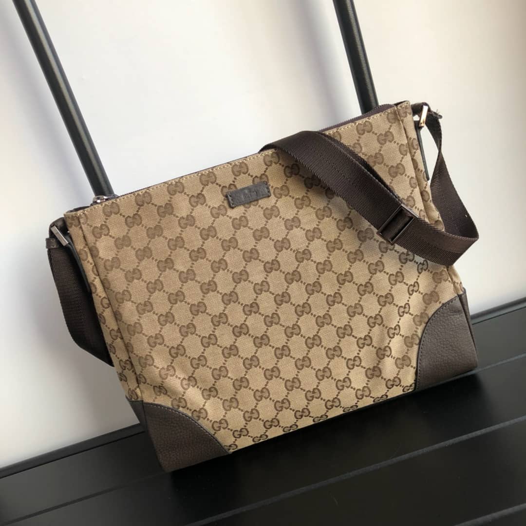 Gvc*1 GG Canvas Shoulder Bag Replica Brown 110054