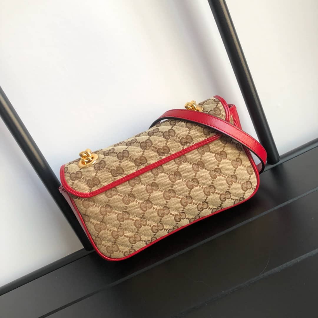 Gvc*1 GG Marmont Mini Matelasse Shoulder Bag Replica White 446744