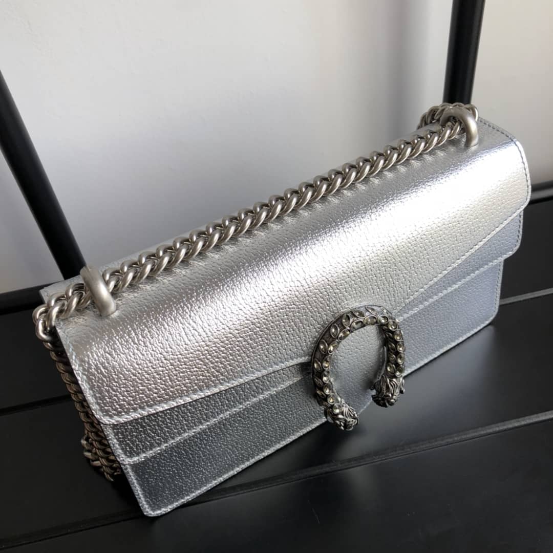 Gvc*1 GG Dionysus Small Shoulder Bag Replica Silver 499623