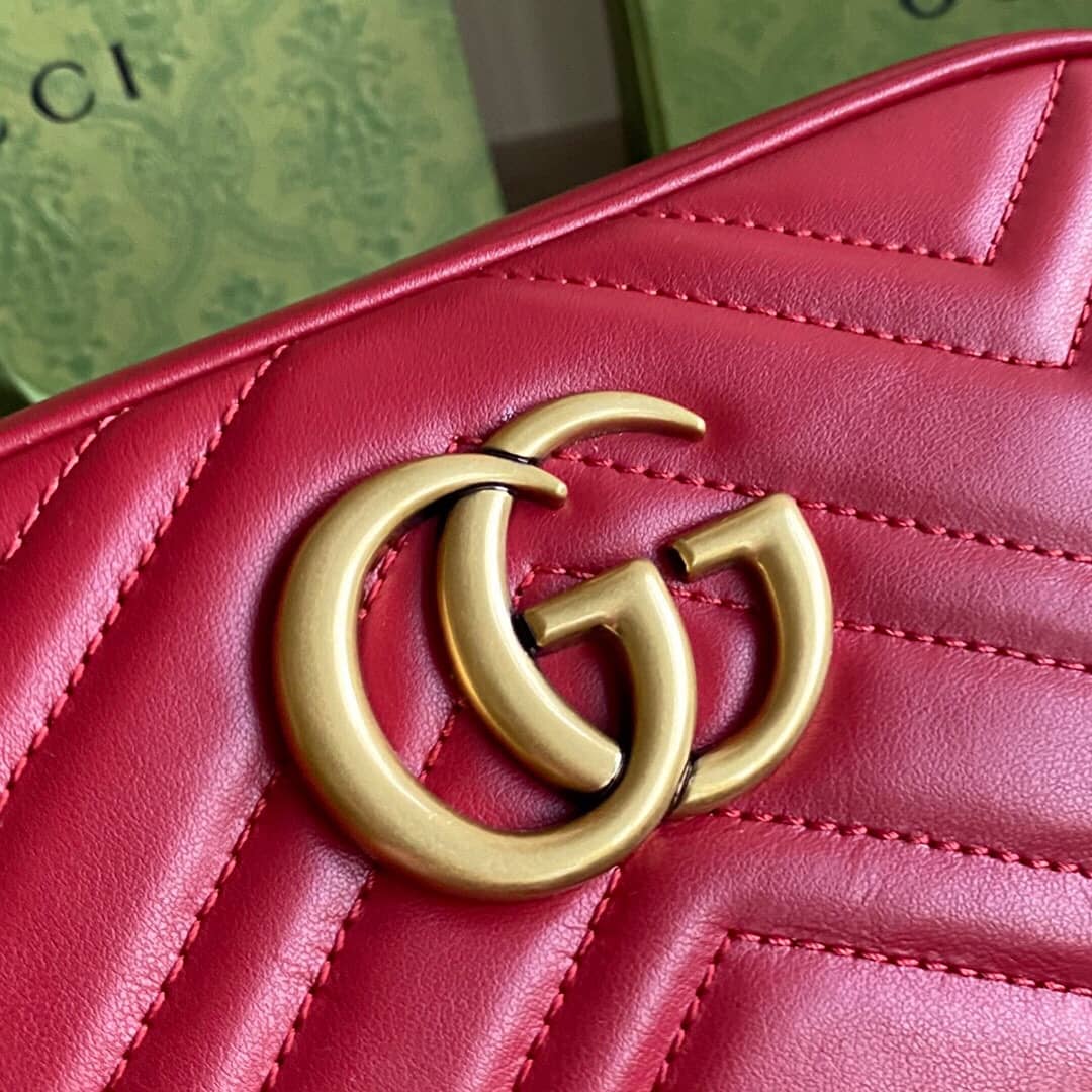 Gvc*1 Handbag Dupes GG Marmont Small Shoulder Handbag Camera Bag Replica Red 447632