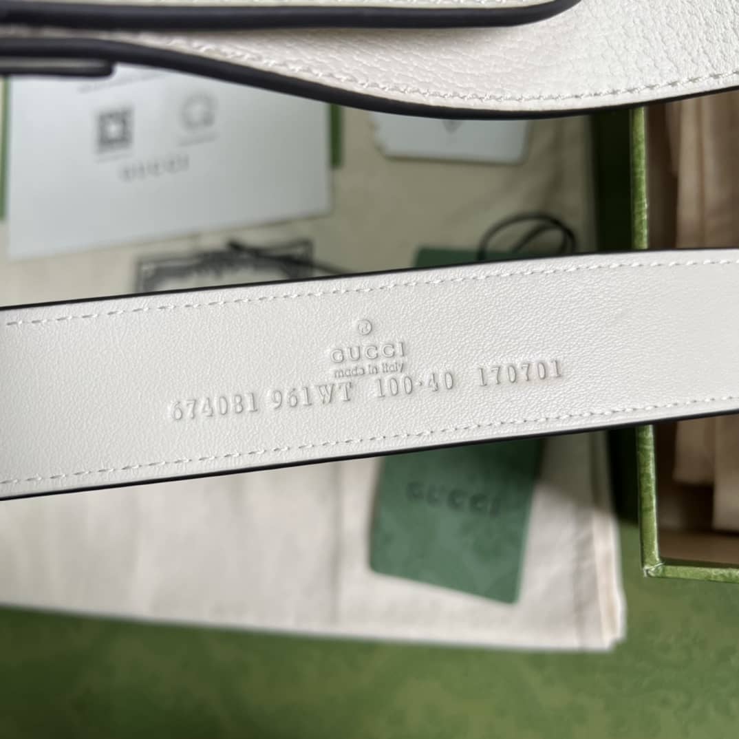 Gvc*1 Ophidia White 674081 Replica Belt Bag