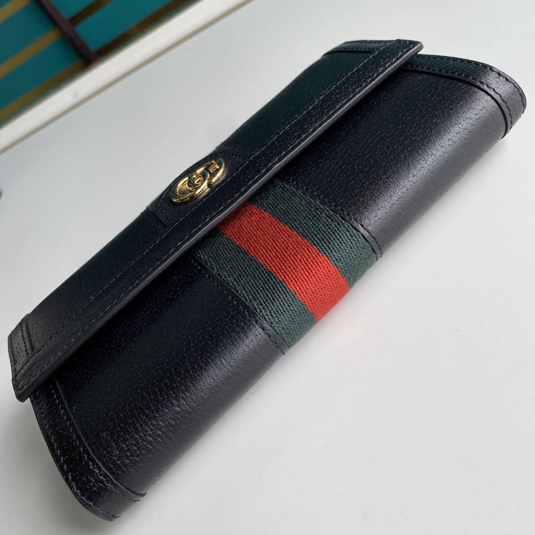 Gvc*1 Continental Long Wallet Black Replica 523153