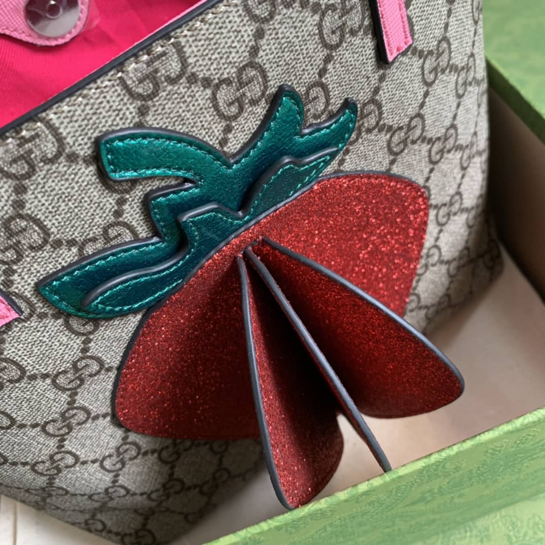 Gvc*1 GG Svp*me Strawberry Shopping Bag Replica 580840