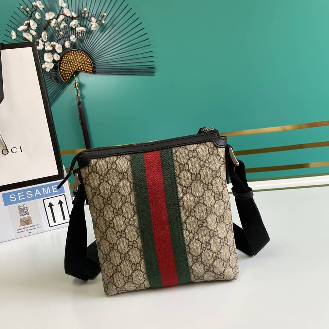 Gvc*1 Web GG Svp*me Flat Messenger Bag Replica 471454
