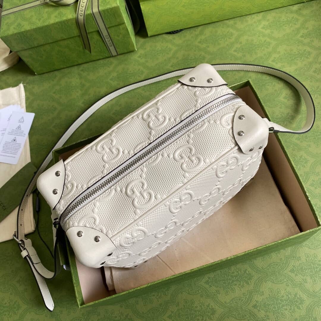 Gvc*1 GG Svp*me Leather Shoulder Bag Replica White 626363