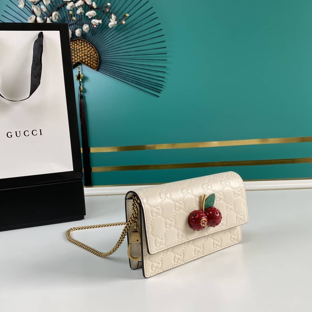 Gvc*1 Svp*me GG Mini Bag With Cherries Replica 481291