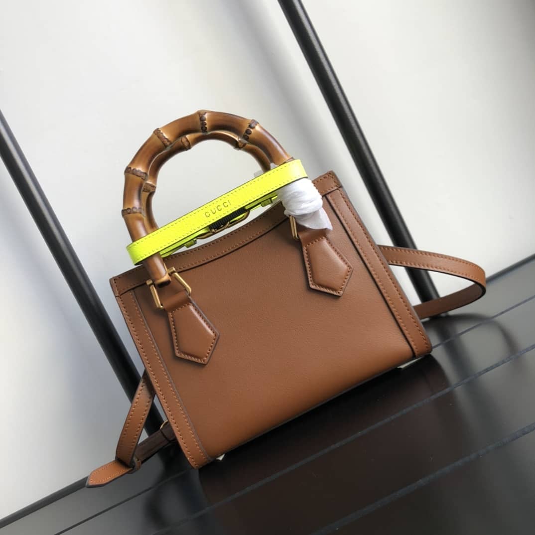 Gvc*1 Diana Mini Bamboo Tote Bag Replica Brown 655661