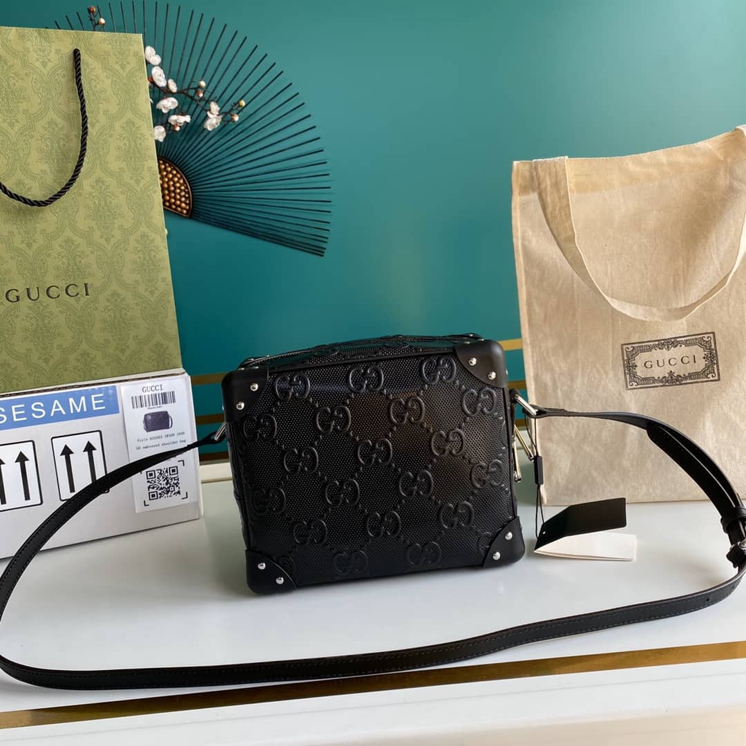 Gvc*1 Svp*me GG Leather Square Shoulder Bag Replica 626363