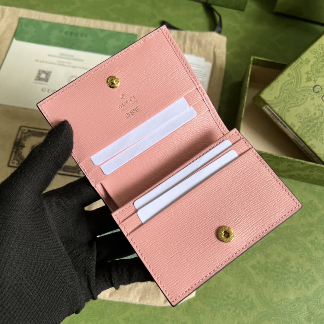 Gvc*1 Star Bananya Print Card Case Pink 701009 Replica Wallet