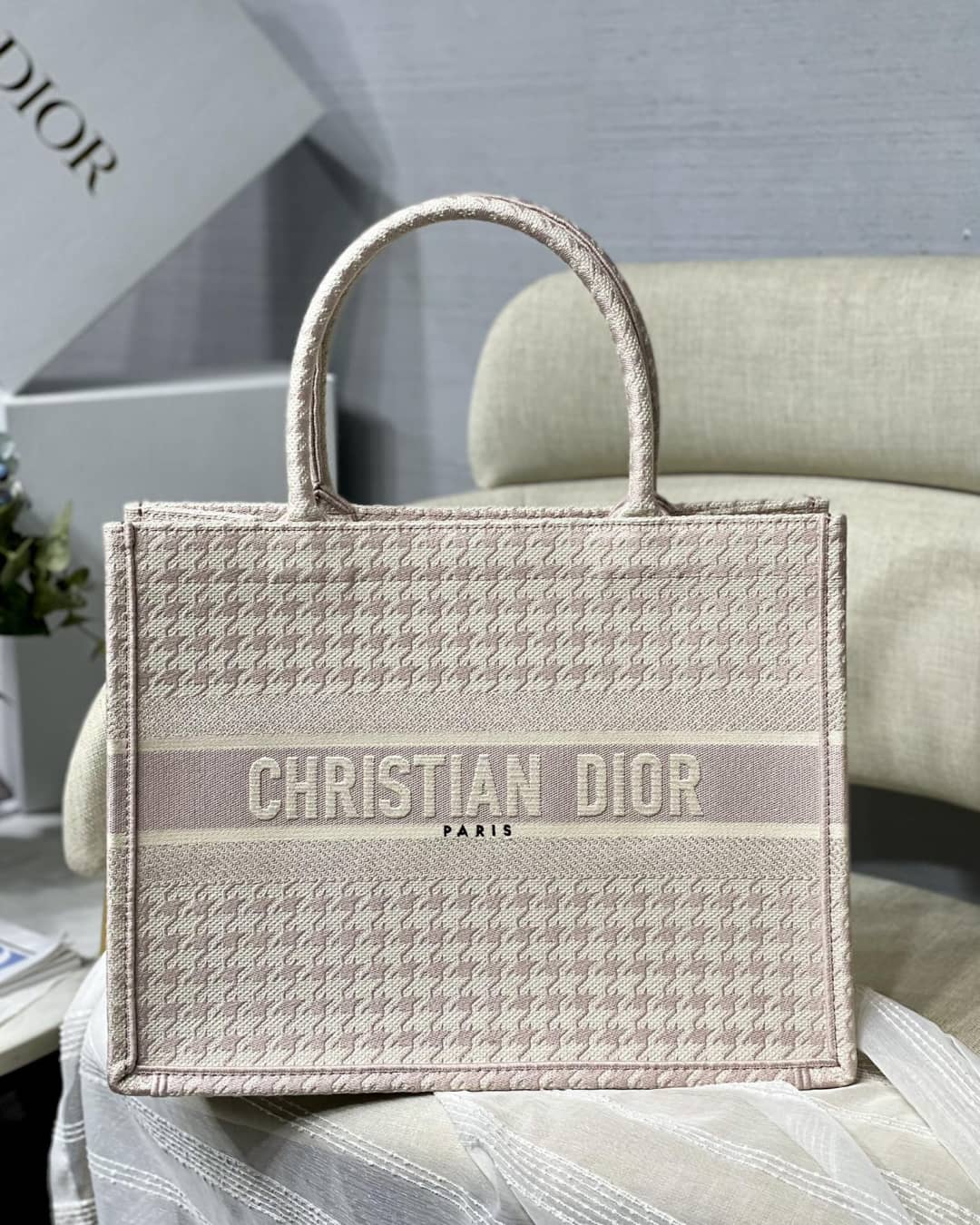 Chr1st1an D10r CD Book Embroidery Replica Tote