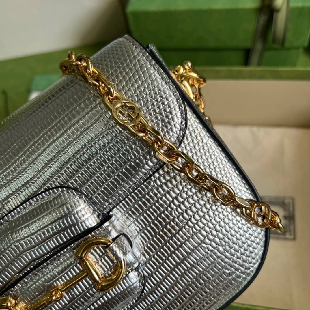 Gvc*1 Horsebit 1955 Lizard Mini 675801 Replica Shoulder Bag