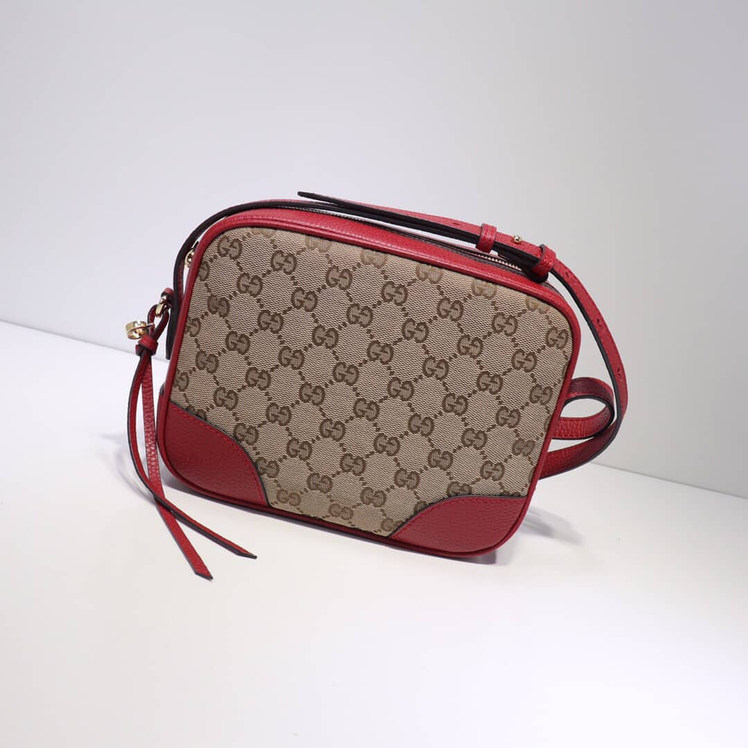 Gvc*1 GG Canvas Messenger Bag Replica Red 449172
