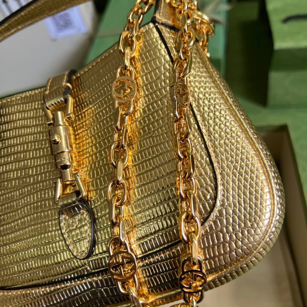 Gvc*1 Jackie 1961 Mini Shoulder Bag Gold Leather 675799 Replica