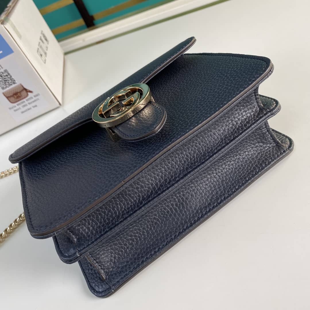 Gvc*1 Interlocking Leather Chain Crossbody Bag Replica 510304