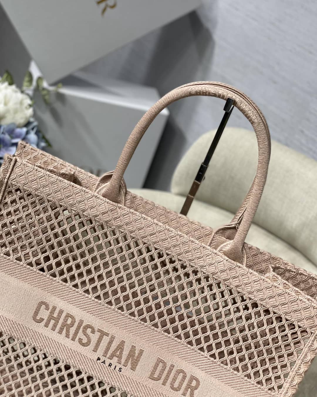 Chr1st1an D10r Mesh Book Tote Bag Dupe