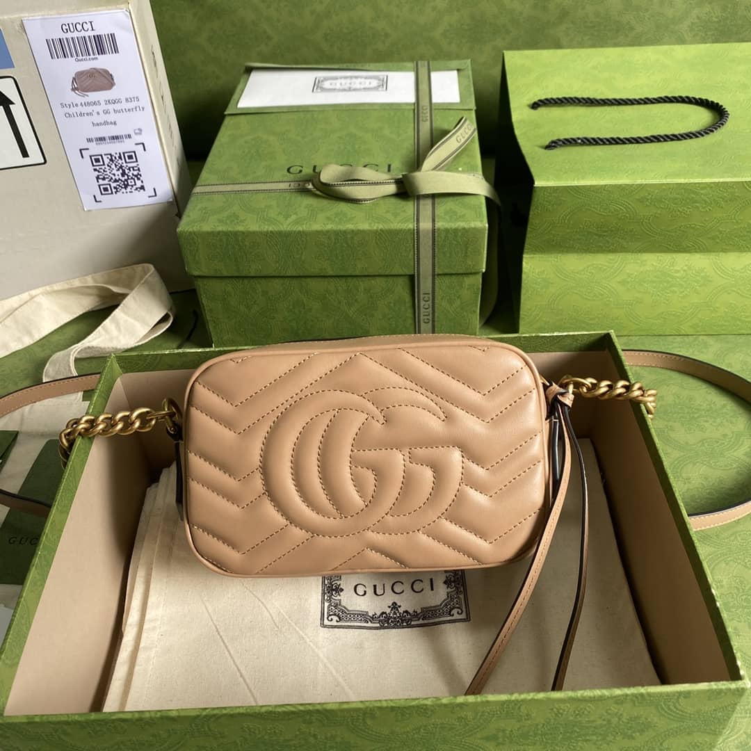 Gvc*1 GG Marmont Matelasse Mini Leather 448065 Replica Crossbody Bag
