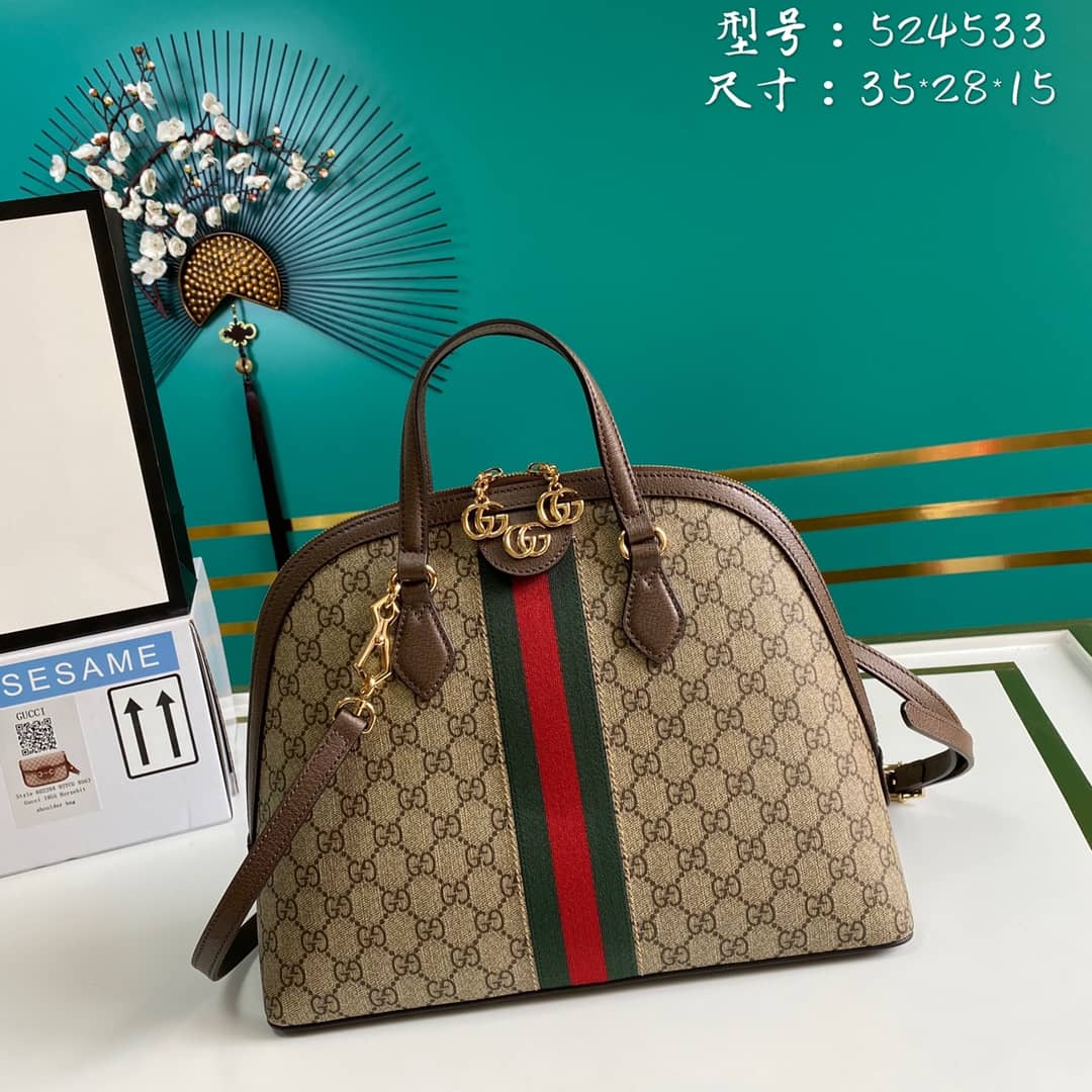 Gvc*1 Ophidia GG Svp*me Medium Top Handle Bag Replica 524533