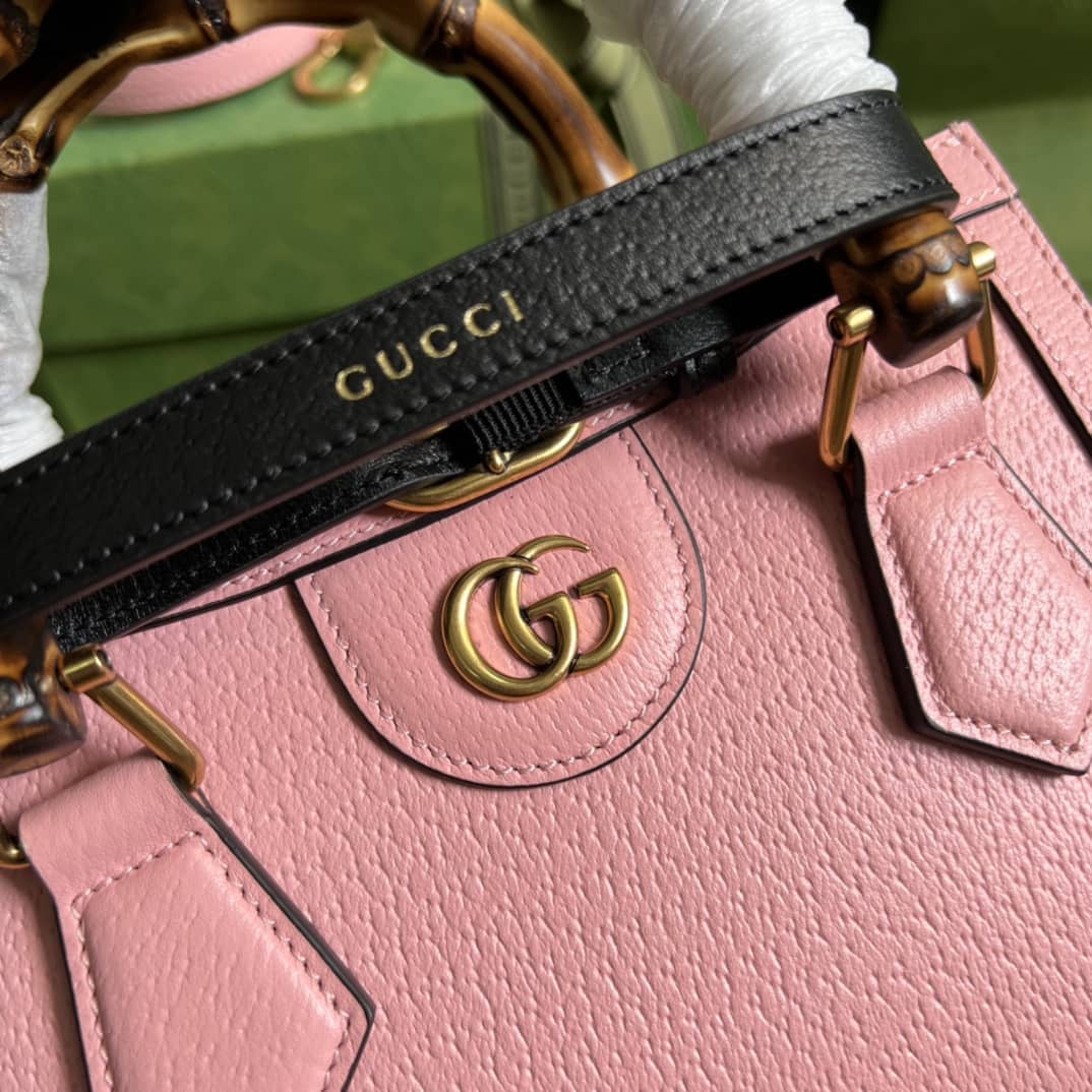 Gvc*1 Diana Mini Tote Pink 702732 Replica Bag