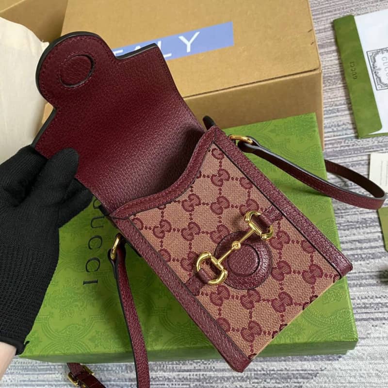 Gvc*1 Horsebit 1955 Mini Bag Replica Red 625615