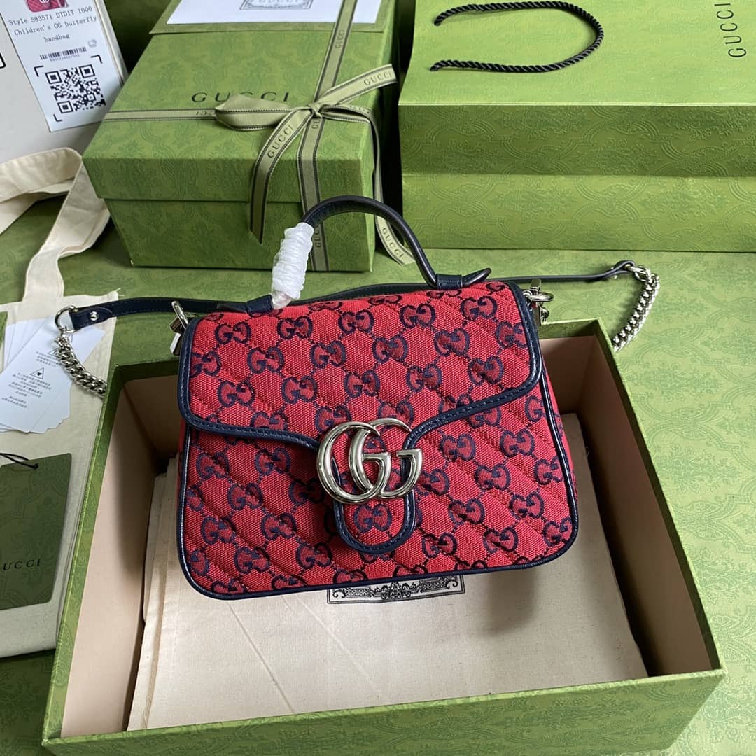 Gvc*1 Marmont GG Mini Top Handle Bag Replica 583571