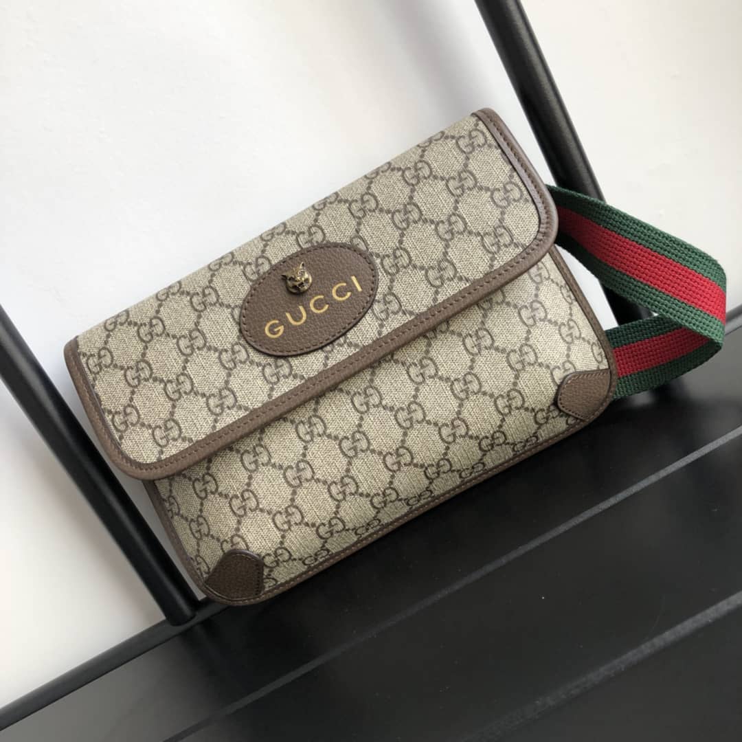 Gvc*1 Neo Vintage GG Svp*me Belt Bag Replica Brown 493930