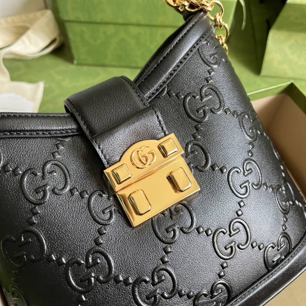 Gvc*1 Small GG Black 675788 Replica Shoulder Bag
