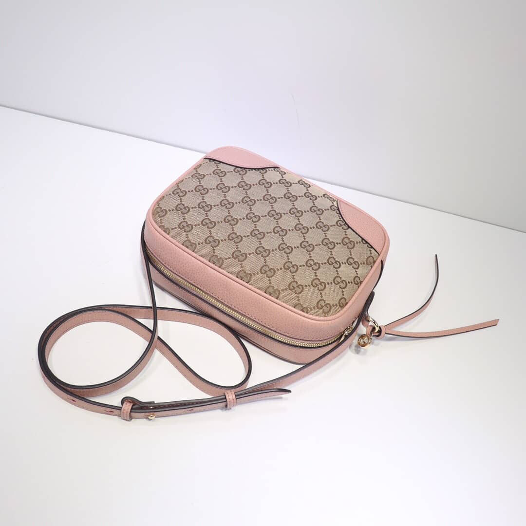 Gvc*1 GG Canvas Messenger Bag Replica Pink 449172