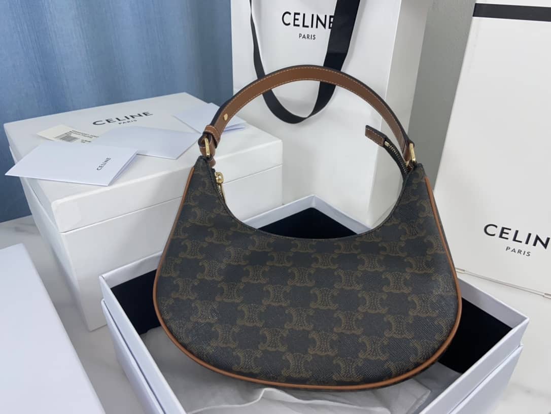Ce1i*e Triomphe Bag Dupe Ava Triomphe Canvas Replica Hobo Bag