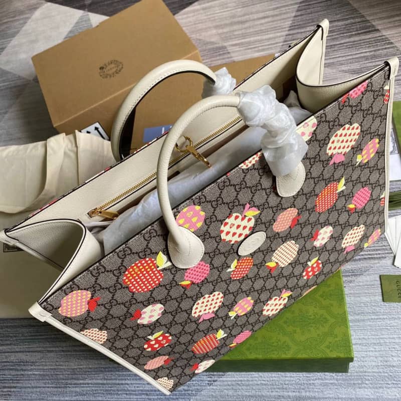 Gvc*1 Les Pommes Large Tote Replica Gray 659980