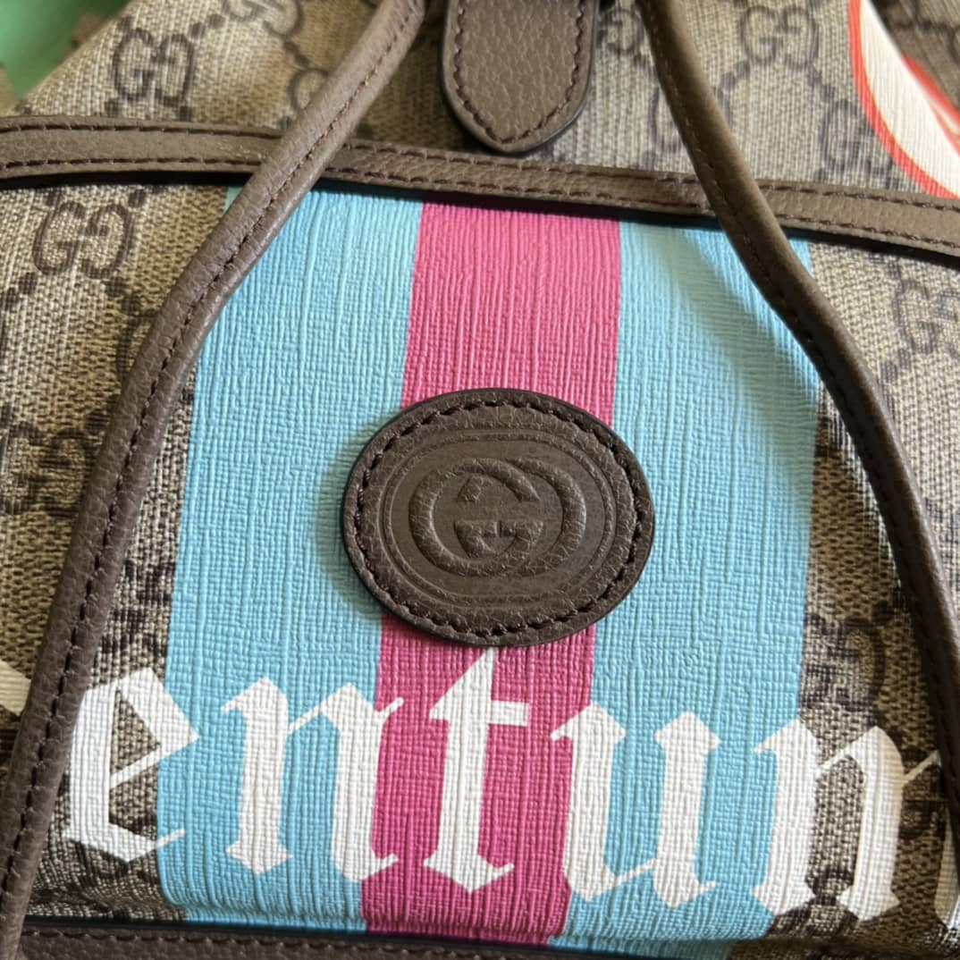 Gvc*1 Interlocking GG Svp*me Backpack Beige Replica 674147