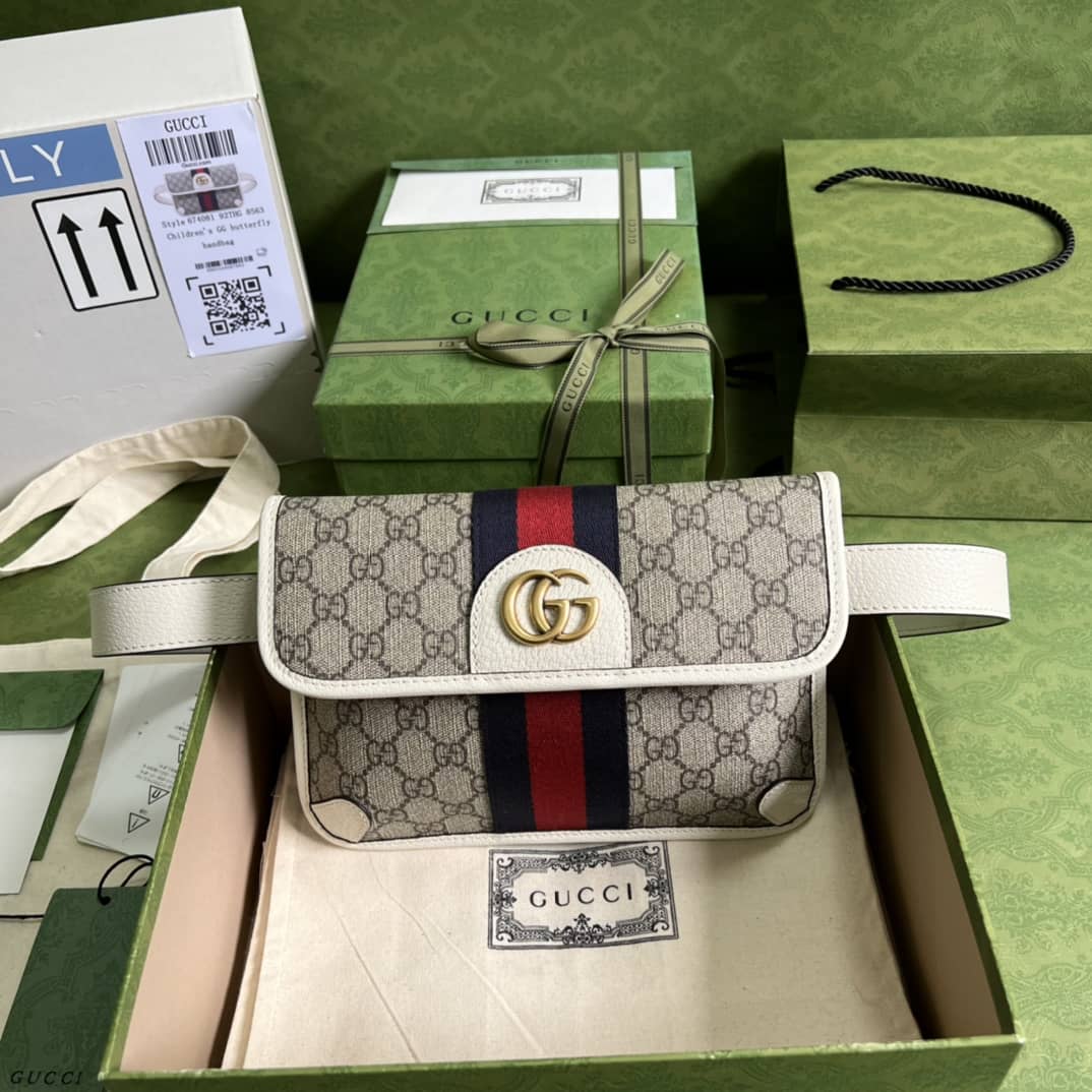 Gvc*1 Ophidia White 674081 Replica Belt Bag