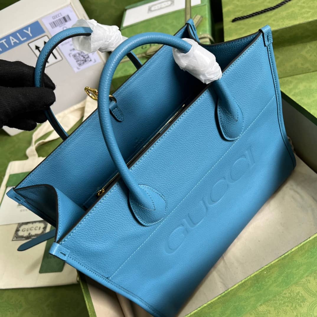 Gvc*1 Small Leather Tote With Gvc*1 Logo 674822 Replica Bag