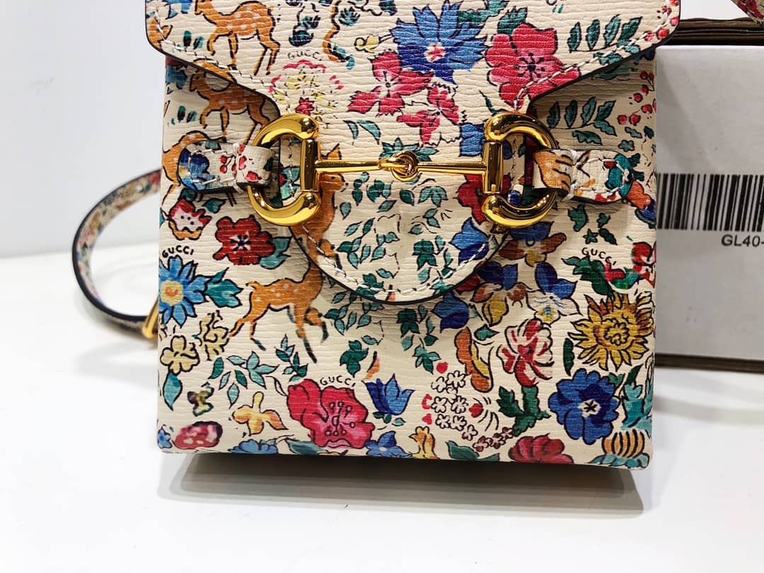 Gvc*1 GG Denim Canvas Leather Phone Bag Replica 625625