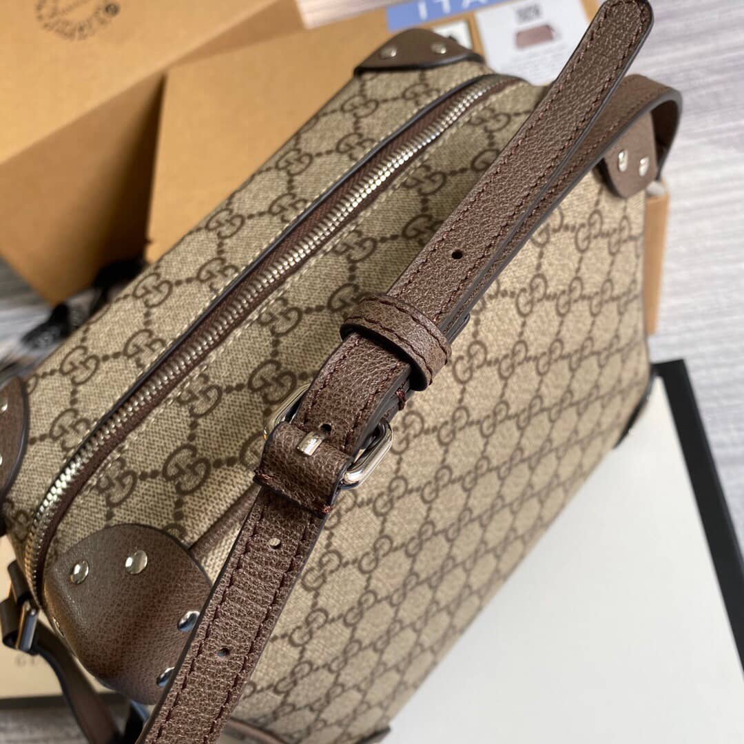 Gvc*1 GG Svp*me Leather Shoulder Bag Replica Brown 626363