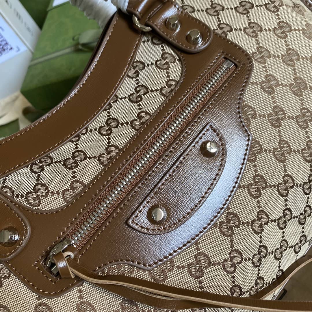 Gvc*1 x Ba1en*iaga GG Canvas City Bag Replica 658597