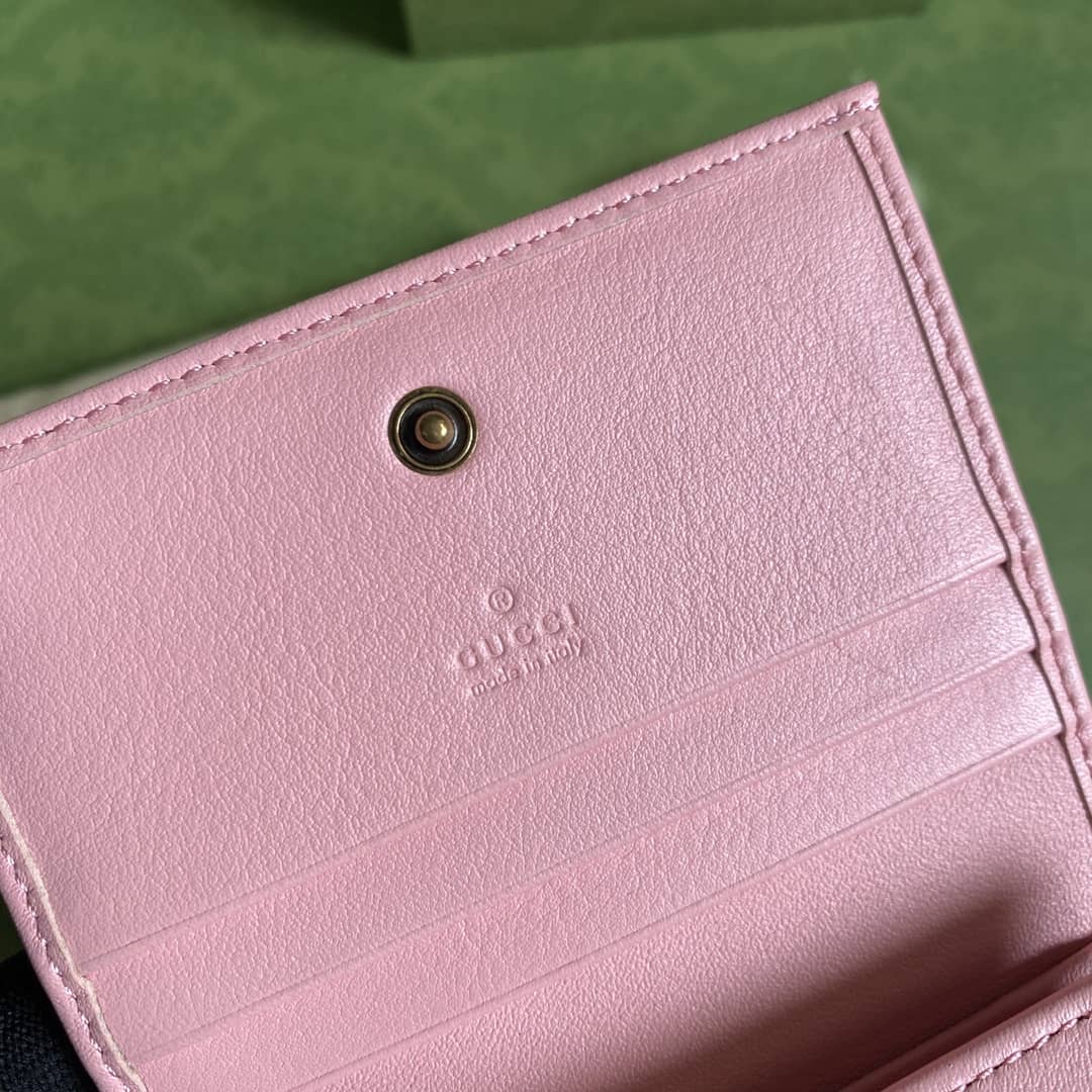 Gvc*1 Diana Leather Card Case Wallet Replica 658244