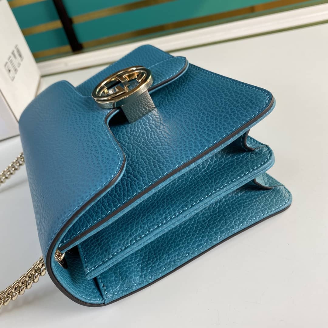 Gvc*1 Interlocking Leather Chain Crossbody Bag Replica 510304