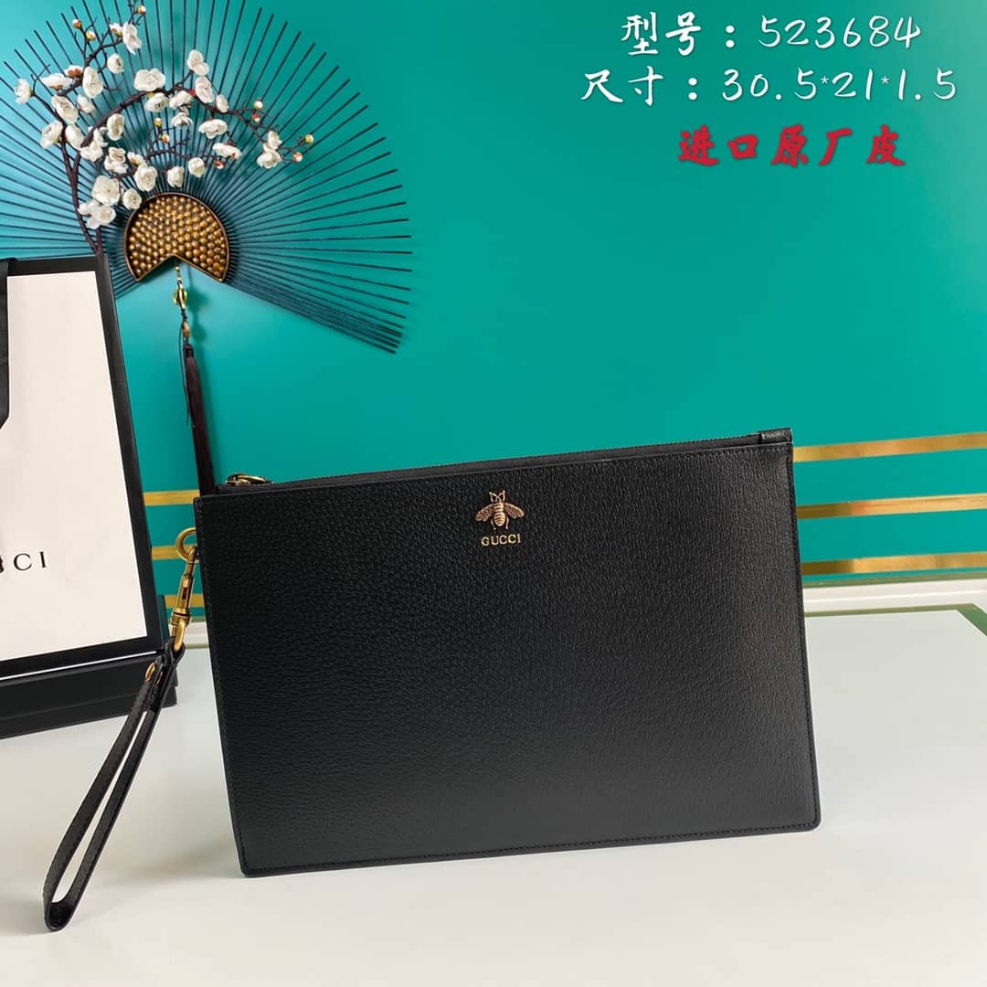 Gvc*1 Animalier Leather Pouch Replica 523684