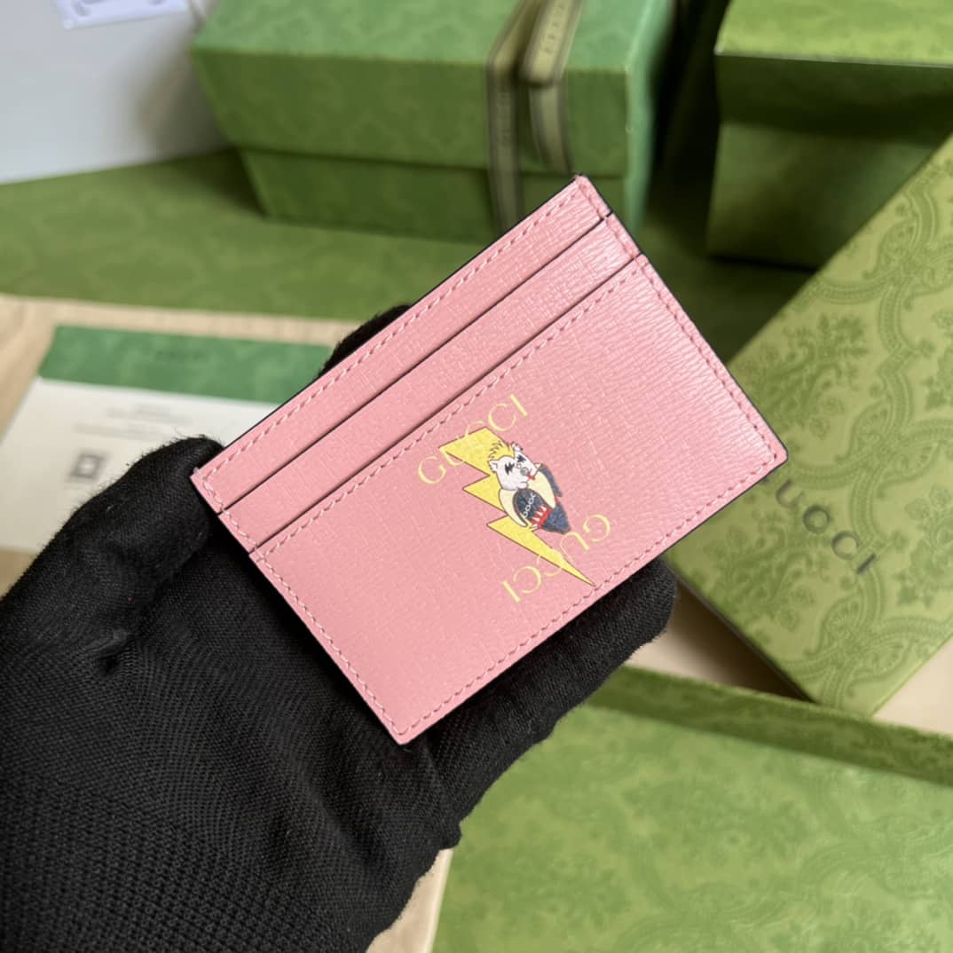 Gvc*1 Star Bananya Print Card Case Pink 701064 Replica Wallet