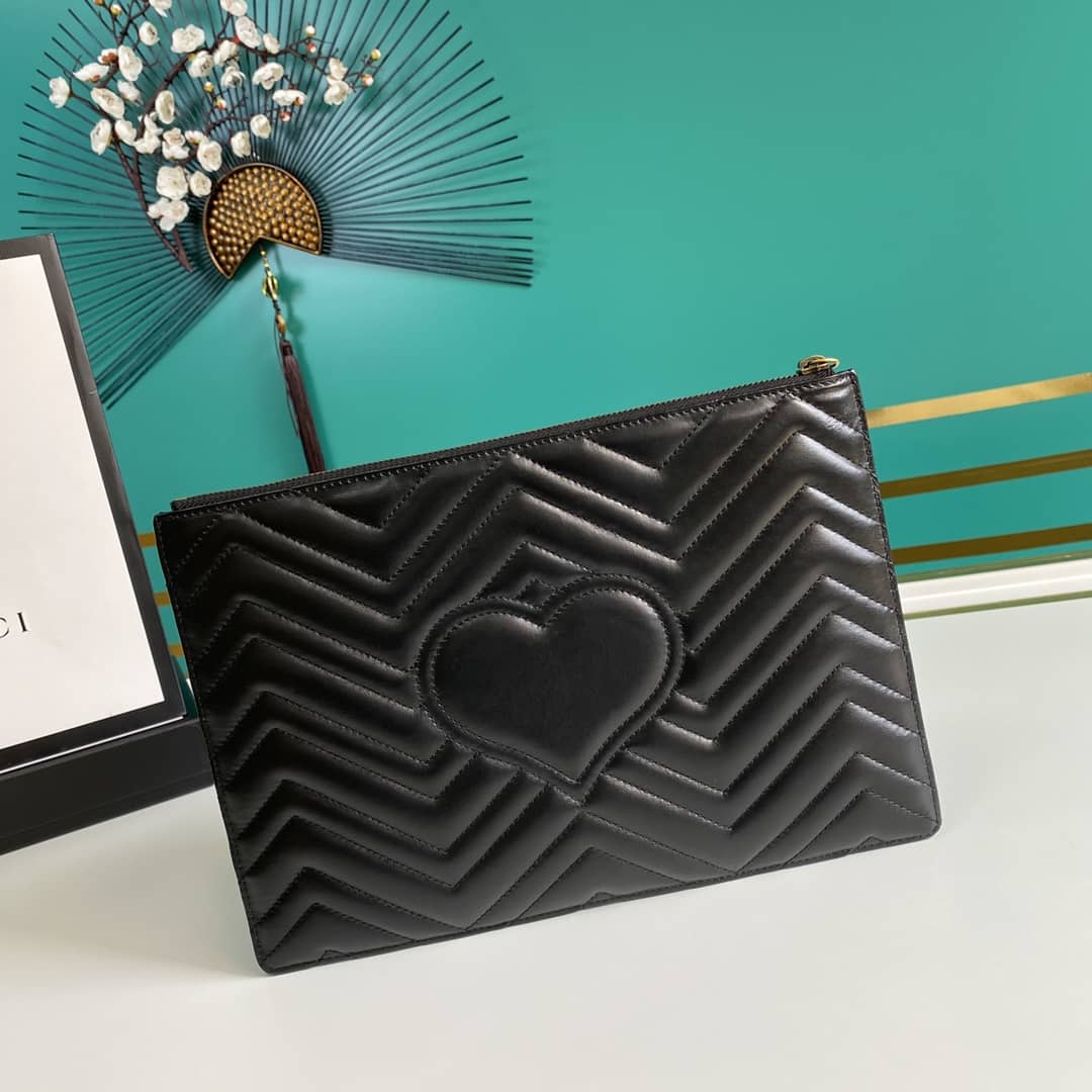Gvc*1 GG Marmont Leather Clutch Replica 476440