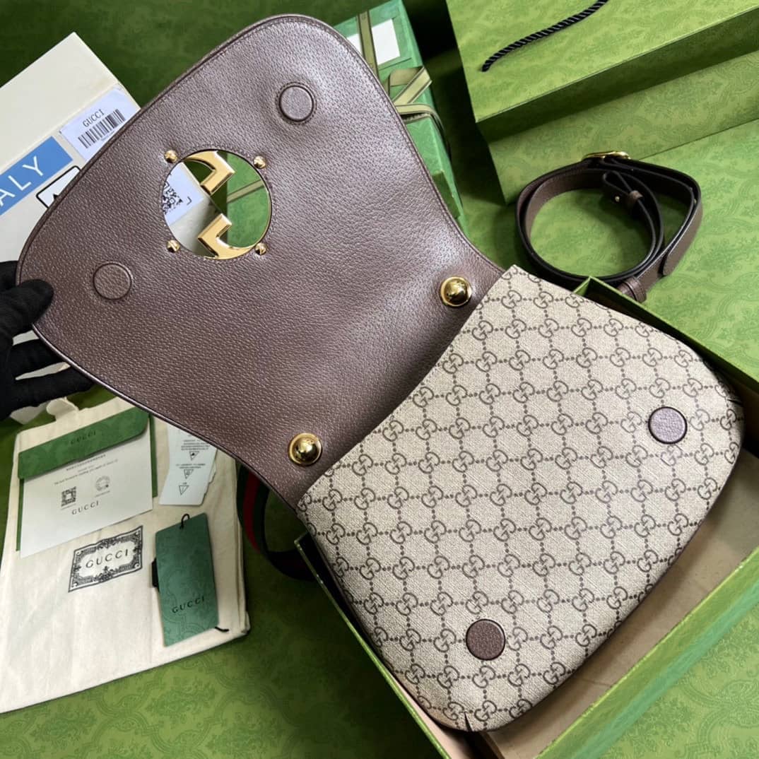 Gvc*1 Blondie Medium GG Svp*me Canvas 699210 Replica Crossbody Bag