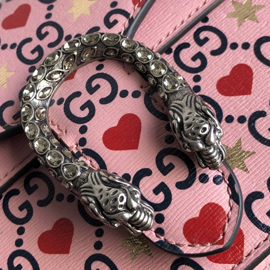 Gvc*1 Dionysus Dupe GG Svp*me Dionysus 2way Mini Chain Shoulder Bag  Pink 421970