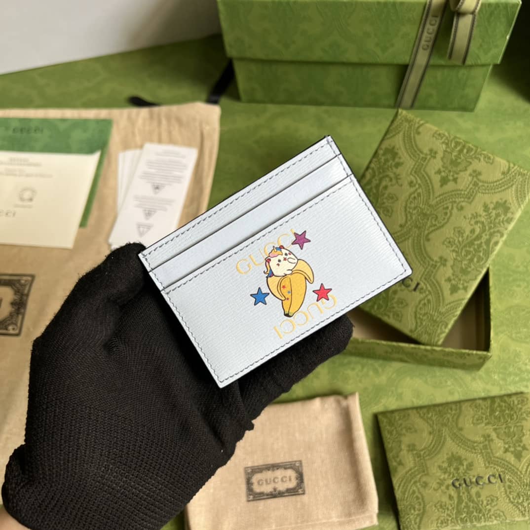 Gvc*1 Star Bananya Print Card Case White 701064 Replica Wallet