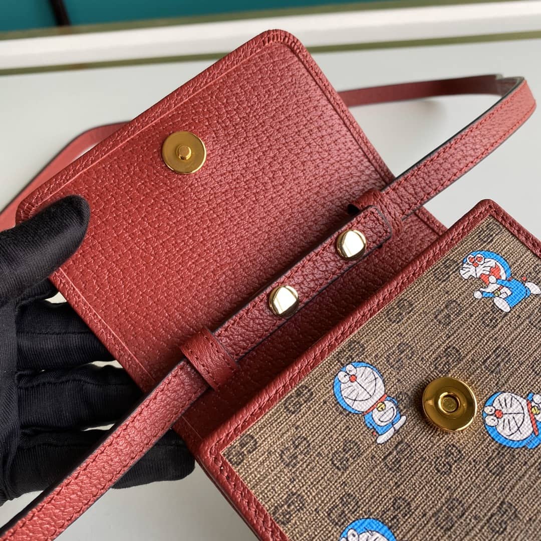 Gvc*1 X Doraemon Mini Canvas Phone Bag Replica 647805